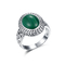 925 anelli di fidanzamento ovali della malachite di forma dell'uovo degli anelli d'argento della pietra preziosa delle donne