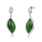Verde Jade Stud Earrings di Birthstones 925 Sterling Silver Gemstone Earrings Trillion