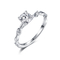 anelli di fidanzamento d'argento di 1.50g 925 Diamond Rings Noble Round Diamond