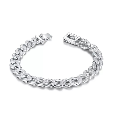 lettera Diamond Couple dei braccialetti di 7.05g Hip Hop Bling