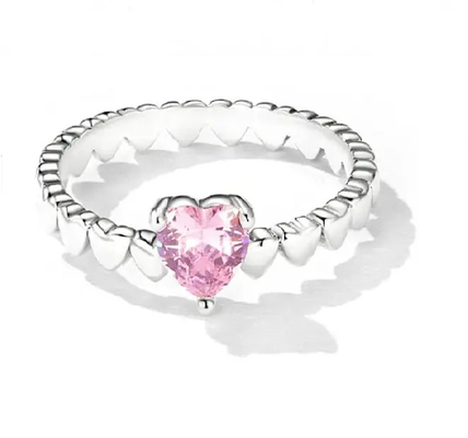 Regali 925 Sterling Silver Band Ring, Sterling Silver Love Ring sveglio dei gioielli