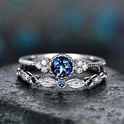 Diamond Band Rings delle donne di 3.0mm, 925 Sterling Silver Diamond Engagement Rings