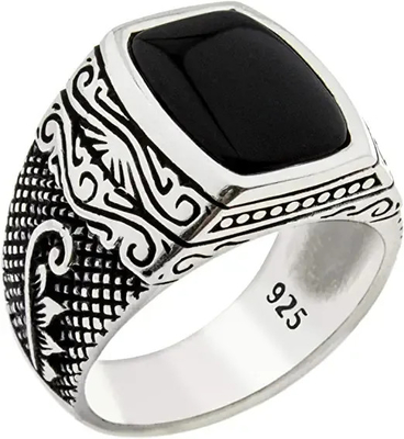 anelli d'argento di 5.0g 925 CZ, uomini di 6.0mm Sterling Silver Faith Ring For