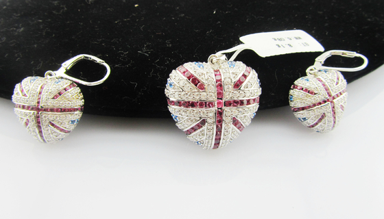 925 Sterling Silver Classic Dangle Earrings Set con Chiusura per aragoste