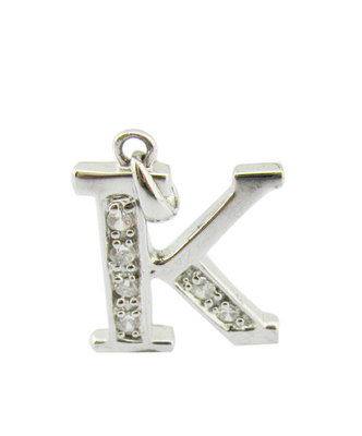 Spumante ABCDEFGHIJK;MNOPQRSTUVWXYZ Colletto alfabetico in 925 argento con pietre di zircone