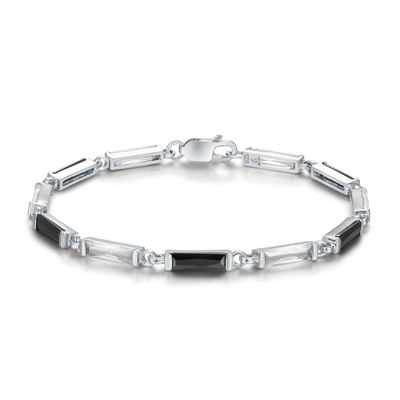 Micropave 925 catene d'argento Sterling Silver Tennis Bracelet del braccialetto della CZ